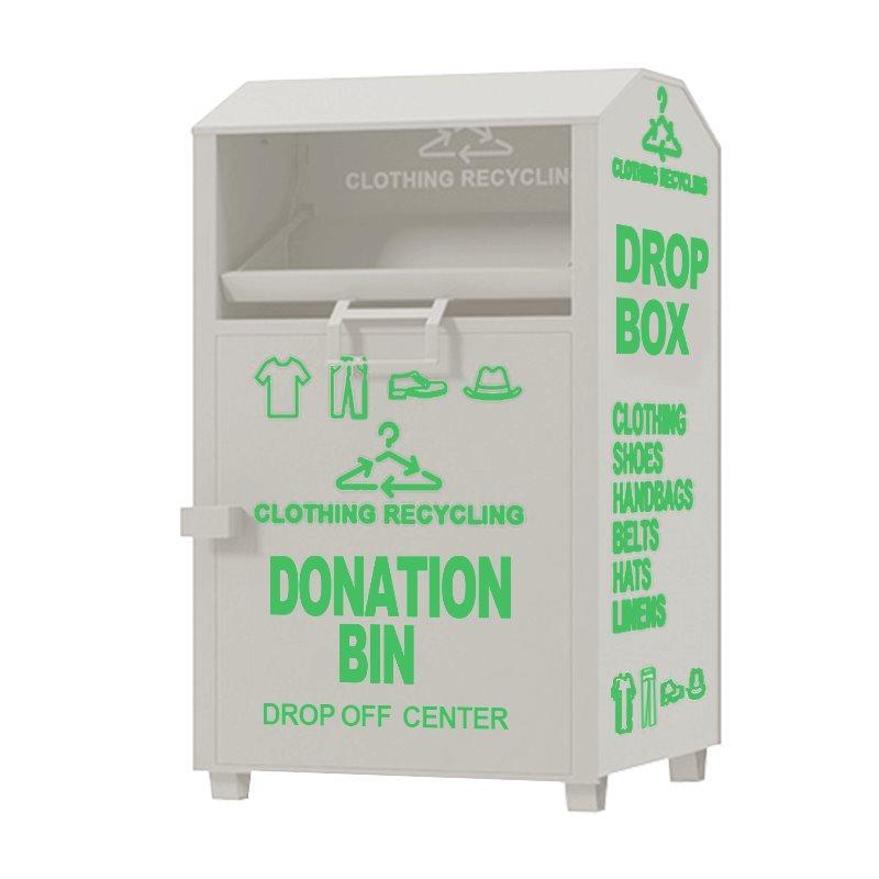 Металлический контейнер для уличного сбора одежды и обуви, благотворительный бокс (арт. 3112429)