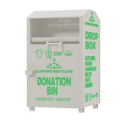 Металлический контейнер для уличного сбора одежды и обуви, благотворительный бокс (арт. 3112429)