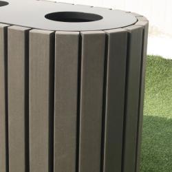 Деревянная двойная урна для мусора, большая коммерческая урна, для общественного использования (арт. 3112433)