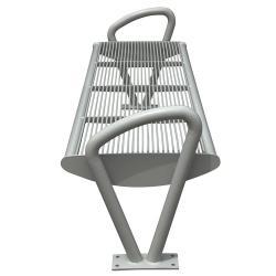 Современная садовая скамья из стали, на 3-5 человек, для общественных зон (арт. 3112442)