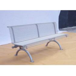 Скамья с длинной спинкой, из стали, на 3 человека, для отдыха на улице (арт. 3112444)