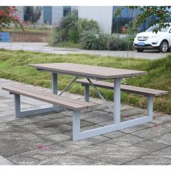 Длинный стол с лавками, из дерева, 6-8 футов, для ресторанов и кемпинга (арт. 3112447)