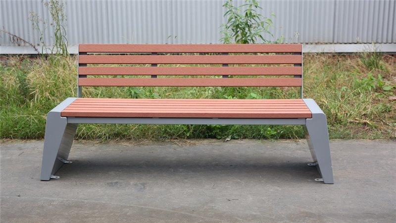 Длинная парковая скамья на 3 места, с деревянной спинкой, для курортов и садов (арт. 3112463)