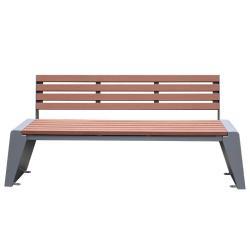 Парковая скамья из дерева, с длинными ламелями, для улиц и общественных мест (арт. 3112464)