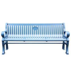 Металлическая парковая скамья, современный стиль, с длинной спинкой, для садов и улиц (арт. 3112465)