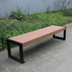 Скамья без спинки, на 2-3 места, деревянная, для общественных зон и парков (арт. 3112468)