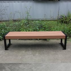 Скамья без спинки, на 2-3 места, деревянная, для общественных зон и парков (арт. 3112468)