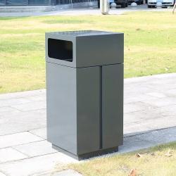 Квадратный контейнер для мусора, декоративный, из стали, для парков и улиц (арт. 3112475)