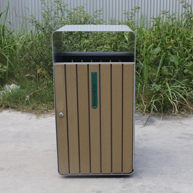 Уличная урна на 30-36 галлонов, из WPC, для парков и общественных мест (арт. 3112484)