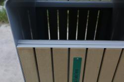 Уличная урна на 30-36 галлонов, из WPC, для парков и общественных мест (арт. 3112484)