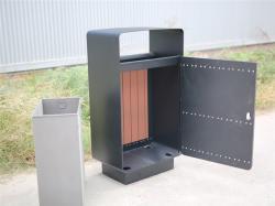 Большая коммерческая урна, деревянная, для улиц и общественных зон (арт. 3112486)