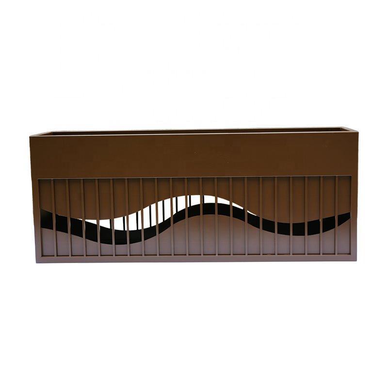 Металлические уличные кашпо, прямоугольной формы, для парков и садов (арт. 3112487)