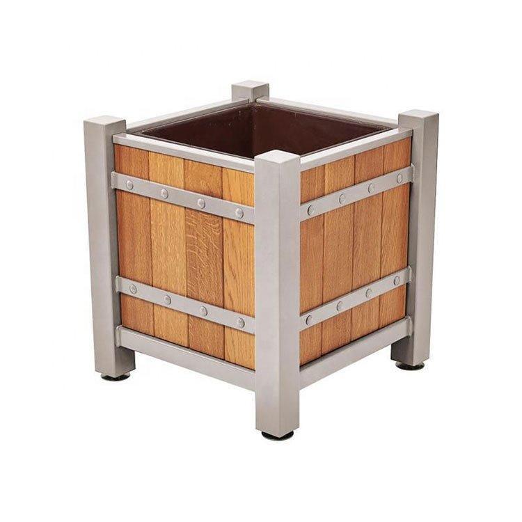 Деревянное кашпо, квадратное, большого размера, для садов и парков (арт. 3112494)