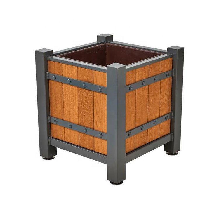 Деревянное кашпо, квадратное, большого размера, для садов и парков (арт. 3112494)