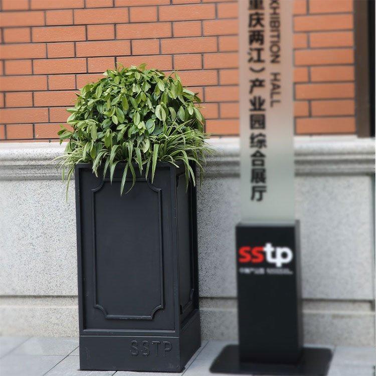 Чугунное кашпо, прямоугольное, для парков и городских улиц, декоративный стиль (арт. 3112496)