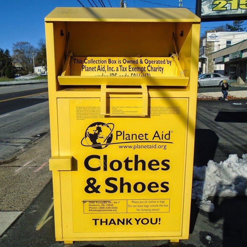 Урна для сбора одежды, из оцинкованной стали, для благотворительных организаций (арт. 3112503)