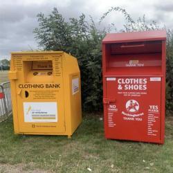 Недорогая металлическая урна для обуви и одежды, для благотворительных организаций (арт. 3112511)