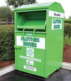 Недорогая металлическая урна для обуви и одежды, оцинкованная сталь, для благотворительности (арт. 3112513)