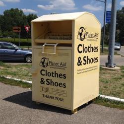 Металлическая урна для одежды, оцинкованная сталь, оптовая продажа, для благотворительности (арт. 3112514)