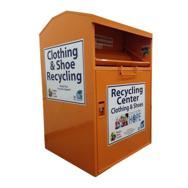 Урна для одежды, из оцинкованной стали, с системой безопасности, для благотворительности (арт. 3112516)