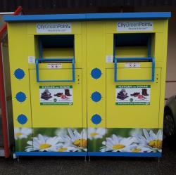 Большая урна для одежды и обуви, из оцинкованной стали, для благотворительных целей (арт. 3112517)