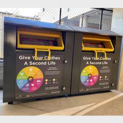 Большая урна для одежды и обуви, из оцинкованной стали, для благотворительных целей (арт. 3112517)