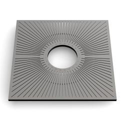 Круглая алюминиевая решётка для деревьев, для тротуаров и улиц, тяжёлый стиль (арт. 3112556)