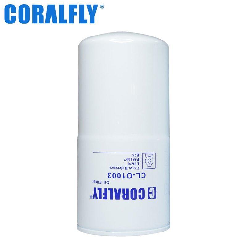 Масляный фильтр Coralfly CL-01003 LF670 P551670 LF3349 LF9009 LF9001 FS1000 для грузовиков и спецтехники (арт. 25-2041783)