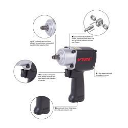 Мини пневматический гайковёрт 3/8, 470Нм, двухмолотковый, профессиональный (25-20051544)