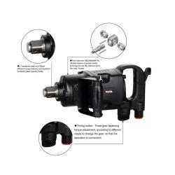 Ударный гайковёрт 1 дюйм, 2400Нм, тяжёлый тип, пневматический, пистолетный (25-20051545)