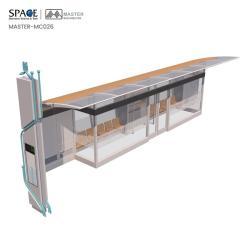 Автобусная остановка из алюминиевого сплава с кондиционером, электронным дисплеем, световыми коробами (арт. 25-3071758)
