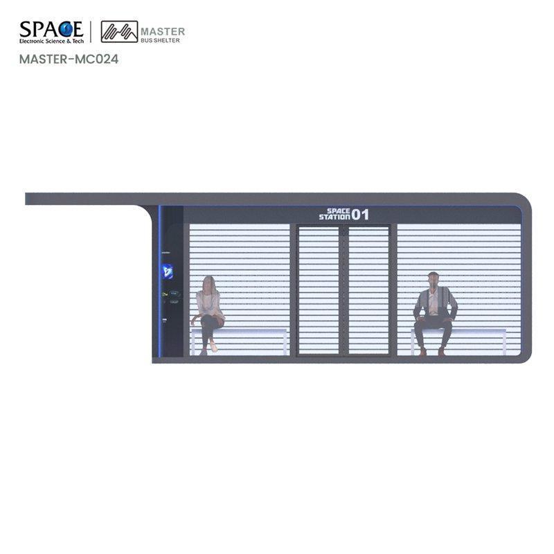 Автобусная остановка с кондиционером и светодиодным информационным экраном (арт. 25-3071770)