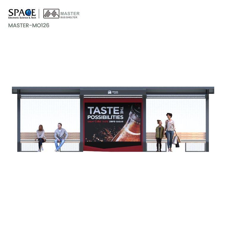 Автобусная остановка с алюминиевым дисплеем для рекламы (арт. 25-3071777)