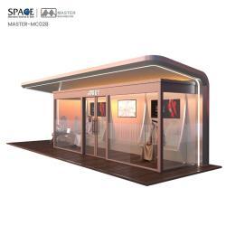 Автобусная остановка с рекламным лайтбоксом, алюминиевая, современная (арт. 25-3071778)