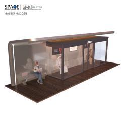 Автобусная остановка с рекламным лайтбоксом, алюминиевая, современная (арт. 25-3071778)