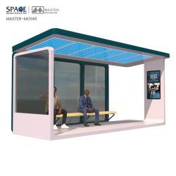 Автобусная остановка современным дизайном и стильными рекламными световыми коробами (арт. 25-3071781)