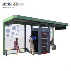 Рекламный щит для уличной мебели, макет плаката для бизнеса, автобусный остановочный павильон (арт. 25-3071783)