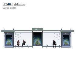 Автобусная остановка с рекламными световыми коробами и автоматом для холодных напитков (арт. 25-3071786)