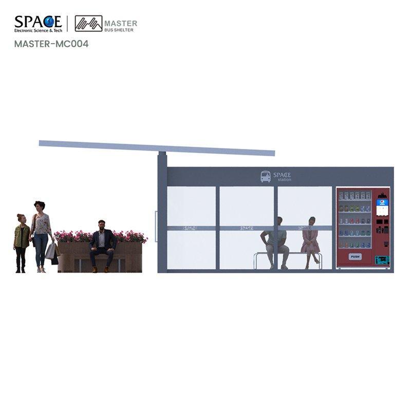 Автобусная остановка 4G/Wi-Fi, ветроустойчивая стальная конструкция, рекламные световые короба (арт. 25-3071788)