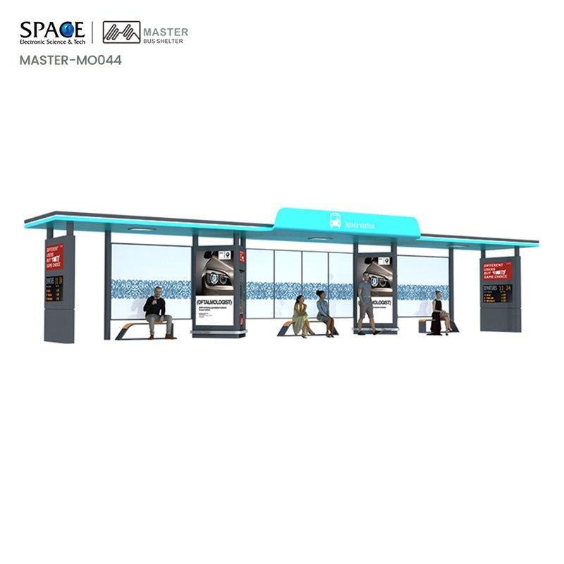 Уличная коммерческая рекламная панель с автобусной остановкой и торговым автоматом (арт. 25-3071793)