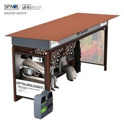 Автобусная остановка с алюминиевой рамой и светодиодными рекламными панелями (арт. 25-3071795)