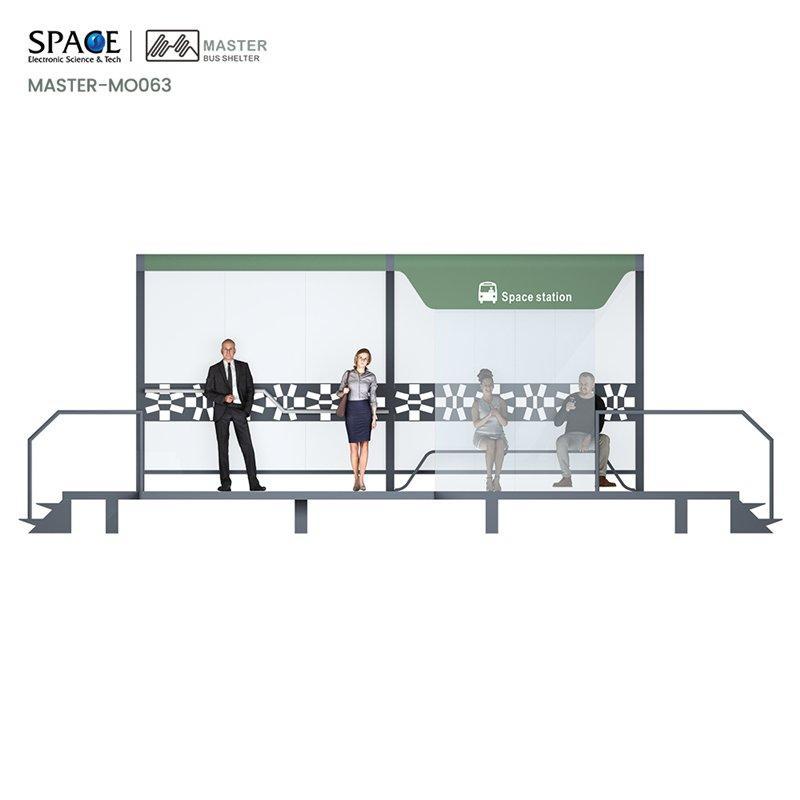 Прочная противопожарная автобусная остановка с высоким покрытием и стальной конструкцией (арт. 25-3071800)