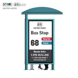 Автобусная скамейка с водонепроницаемым навесом для велосипеда (арт. 25-3071802)