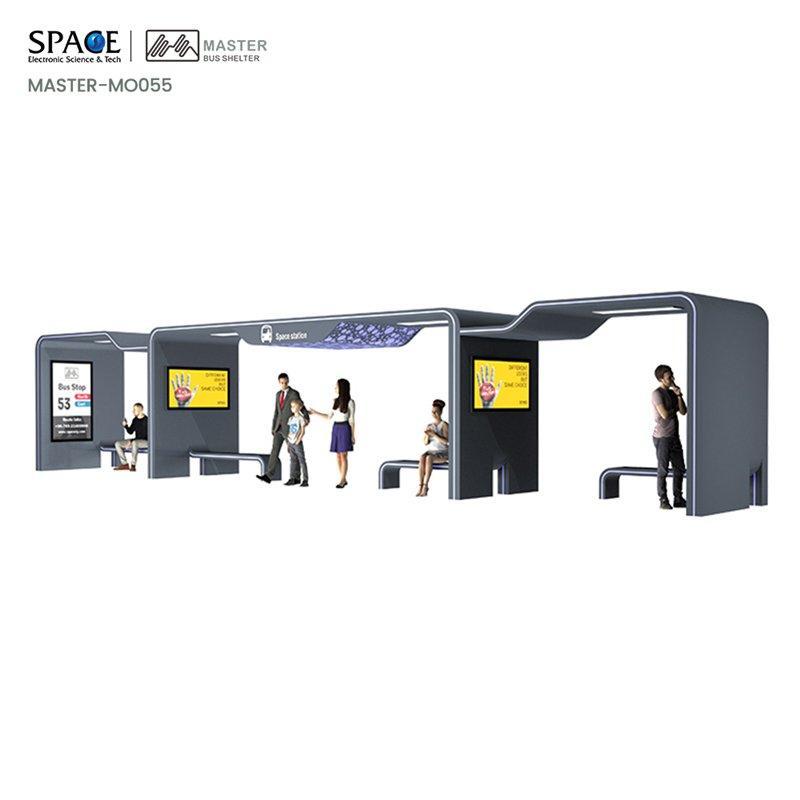 Световые короба с рекламой на остановке школьного автобуса (арт. 25-3071803)