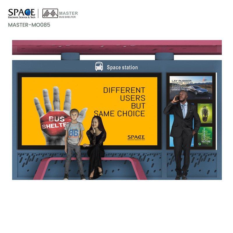 Автобусная скамейка с световым коробом для рекламы (арт. 25-3071804)