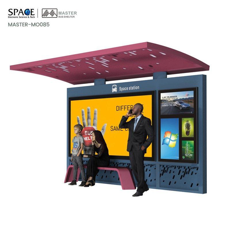 Автобусная скамейка с световым коробом для рекламы (арт. 25-3071804)