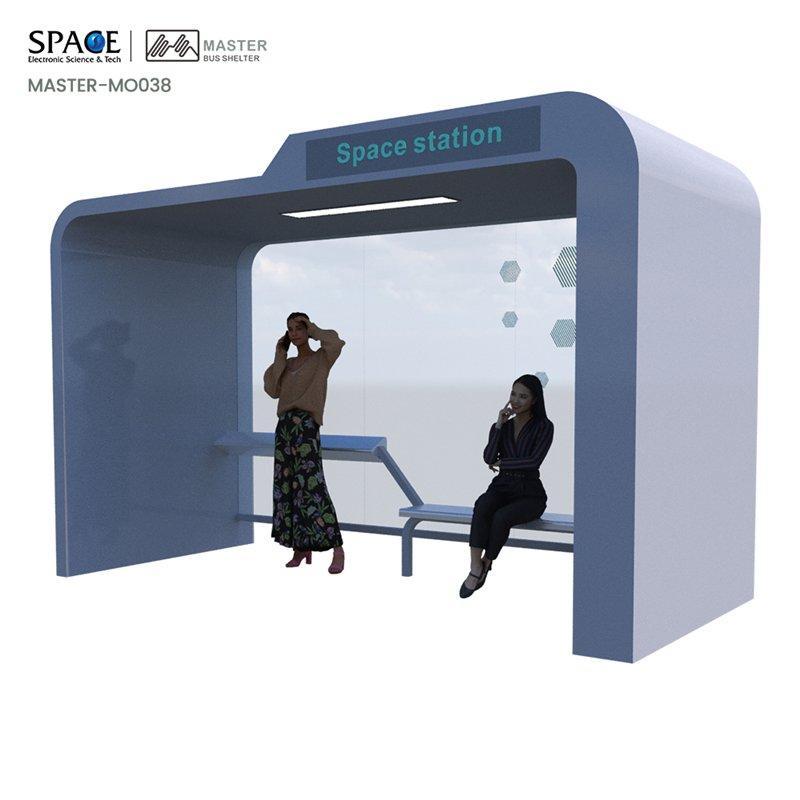 Автобусные остановки с крышей и сиденьями для пассажиров (арт. 25-3071805)