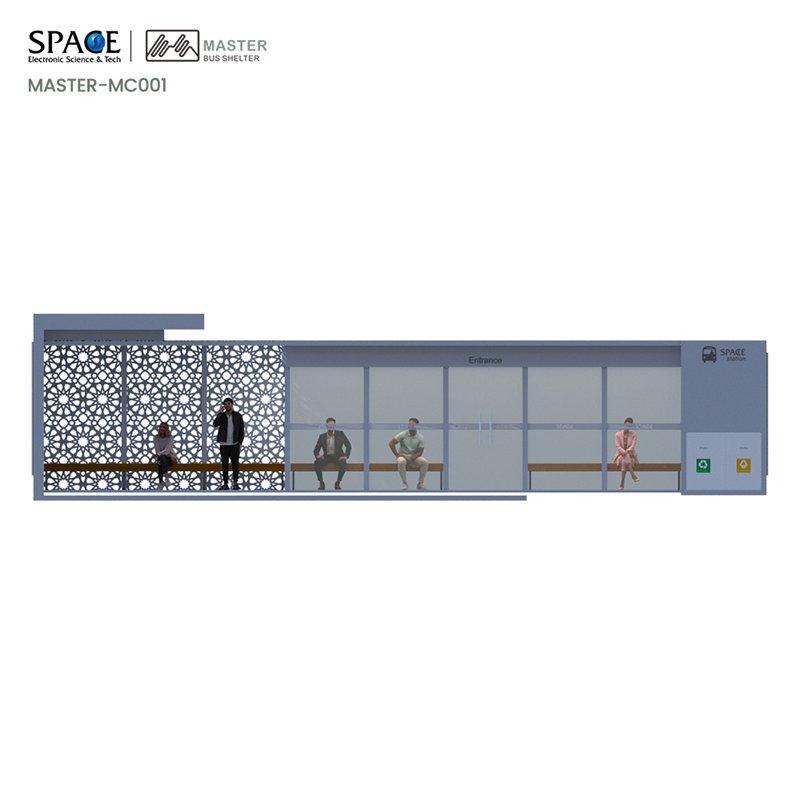Умный кондиционер для автобусных остановок с дисплеем и рекламой (арт. 25-3071806)
