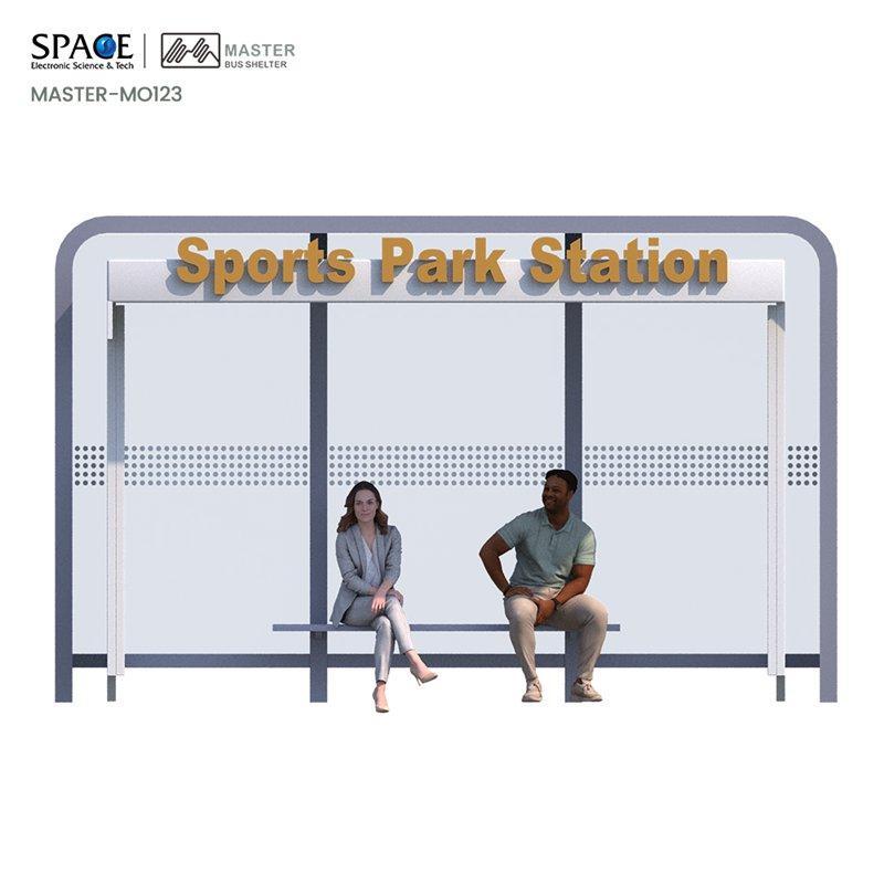 Светодиодный дисплей для автобусной остановки с сиденьями и системой управления (арт. 25-3071811)