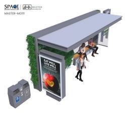 Автобусная остановка с рекламным световым коробом и ЖК-дисплеем (арт. 25-3071812)